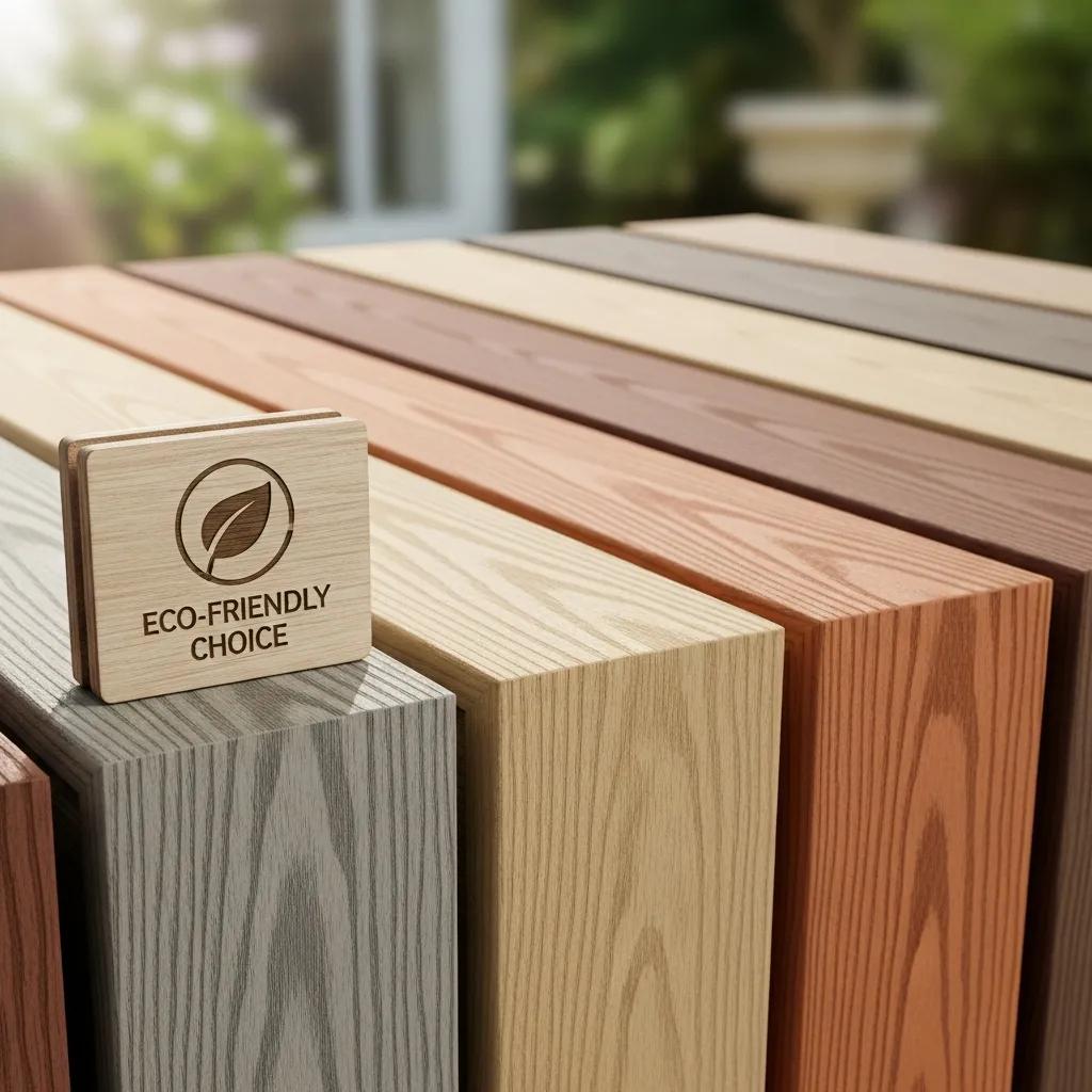Trex composite decking boards showcasing various finishes and eco-friendly materials, ideal for outdoor living spaces