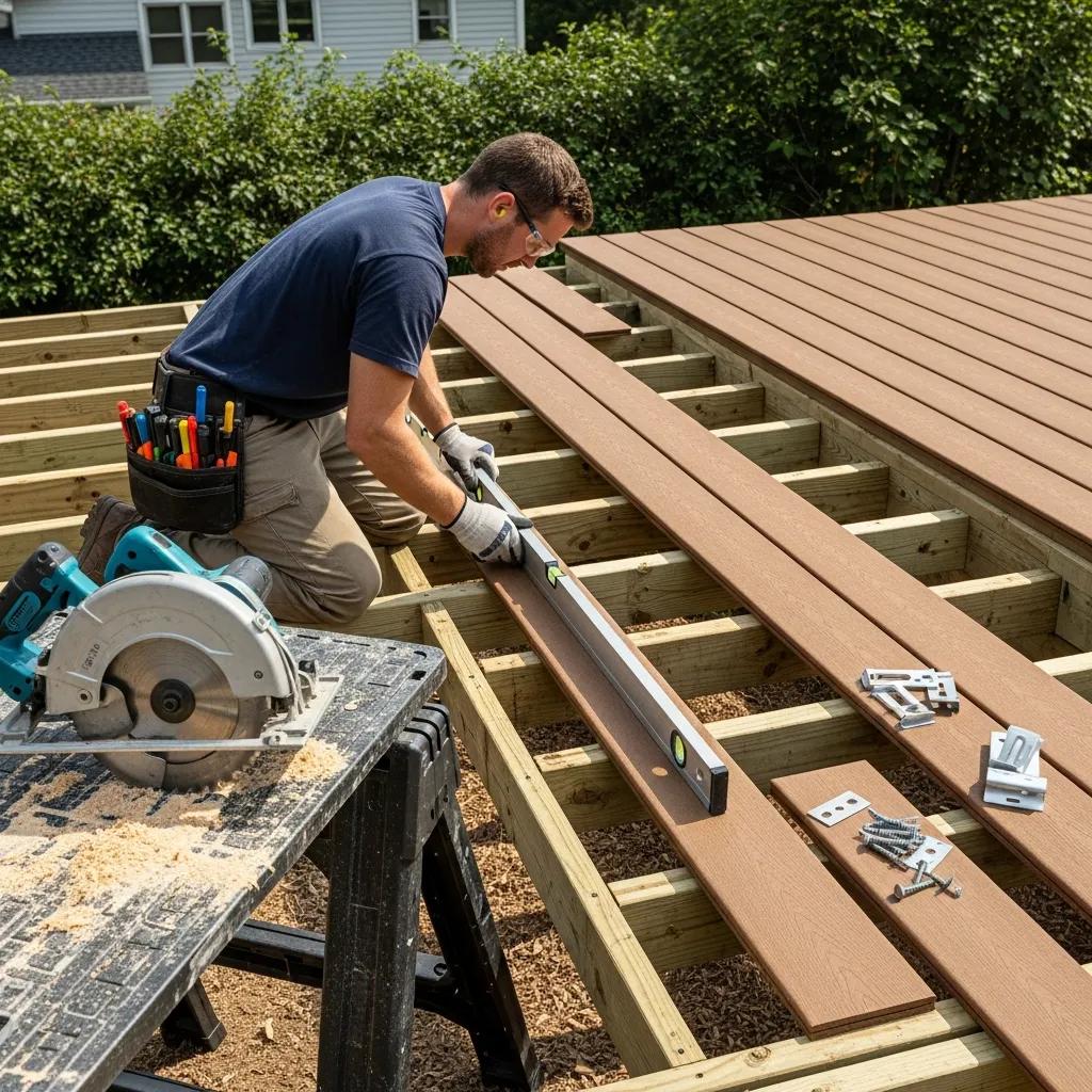 Preparing the deck substructure before laying composite boards